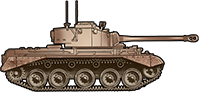 Sideview of A44 Cruiser Tank